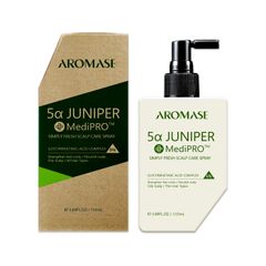 Xịt dưỡng da đầu giảm ngứa , giảm sưng viêm AROMASE 5α Juniper MediPRO Simply Fresh Spray 110ml