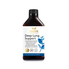 Siro bổ phổi và hô hấp thực phẩm bảo vệ sức khỏe Deep Lung Support 250ml từ 12 tuổi - Harker Herbals