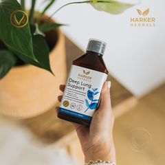 Siro bổ phổi và hô hấp thực phẩm bảo vệ sức khỏe Deep Lung Support 250ml từ 12 tuổi - Harker Herbals