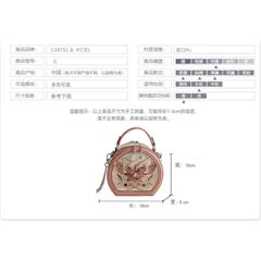 (Hàng V.I.P LIMITED) - Túi xách Nữ MISS GAIL Cốp tròn họa tiết sang trọng