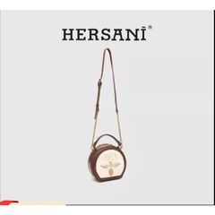 (Hàng V.I.P LIMITED ORDER) - Túi xách nữ HERSANI cốp tròn thêu họa tiết sang trọng
