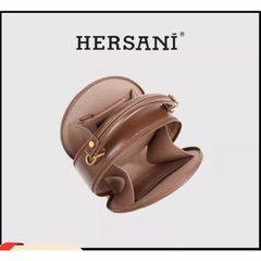 (Hàng V.I.P LIMITED ORDER) - Túi xách nữ HERSANI cốp tròn thêu họa tiết sang trọng