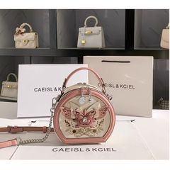 (Hàng V.I.P LIMITED) - Túi xách Nữ MISS GAIL Cốp tròn họa tiết sang trọng