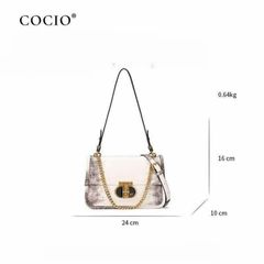 Túi xách nữ COCIO HiMaLayAn Dáng Kẹp Nách Sang Chảnh, Da Bò Cao Cấp