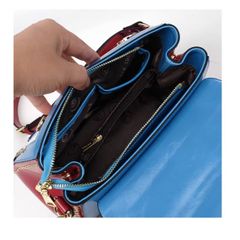 (EYETHEME CHÍNH HÃNG - M2846#) - Túi xách nữ kiểu retro phối màu dễ thương, chất liệu da phủ dầu sáp, thời tra