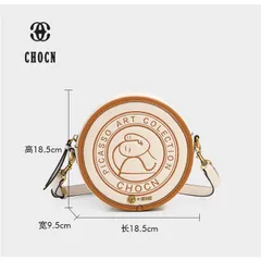 Túi Xách Nữ C.H.O.C.N Thiết kế DÁNG TRÒN thêu họa tiết Phong Cách Mới