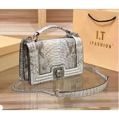 (HÀNG V.I.P ORDER) - Túi xách nữ chữ nhật size 22.5 thanh lịch sang trọng da rắn Xà Cừ