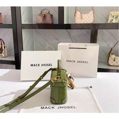 (V.I.P ORDER - LIMITED) - Túi xách Nữ Hộp Chữ Nhật MISS GAIL Charm GẤU Xanh