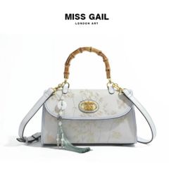 (Hàng V.I.P LIMITED) - Túi xách nữ phiên bản giới hạn MISS GAIL quai gỗ thêu