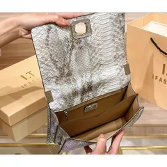 (HÀNG V.I.P ORDER) - Túi xách nữ chữ nhật size 22.5 thanh lịch sang trọng da rắn Xà Cừ