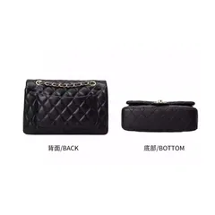 (HÀNG QC ĐẸP XỊN) - Túi Xách Da Đeo Chéo Cỡ Lớn Phối Dây Xích Thời Trang Cao Cấp Cho Nữ bản 2 nắp KHÓA VÀNG