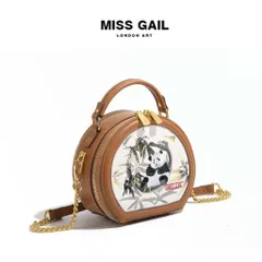(Hàng V.I.P LIMITED) - Túi xách tròn MISS GAIL thêu gấu trúc phong cách đặc biệt phiên bản giới hạn