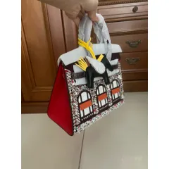 (HÀNG V.I.P ORDER - LIMITED) - Túi cầm tay Nữ dạng H.M Phong cách mới da thật đính pha lê kim cương size 30