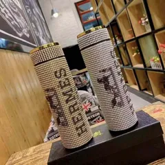 (Hàng Vip - FULL BOX - LIMTED - GIAO MÀU NGẪU NHIÊN) - Bình giữ nhiệt ĐÍNH ĐÁ làm bằng inox 304 có cảm ứng nhiệt độ
