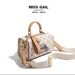 (Hàng V.I.P LIMITED) - Túi xách nữ cầm tay MISS GAIL In hình Hoạt Hình Gấu Nhỏ Dễ Thương, Kiểu Gối Boston