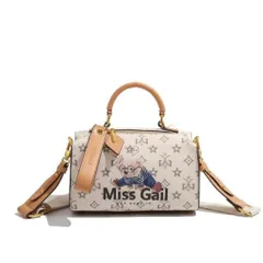 (Hàng V.I.P LIMITED) - Túi xách nữ cầm tay MISS GAIL In hình Hoạt Hình Gấu Nhỏ Dễ Thương, Kiểu Gối Boston