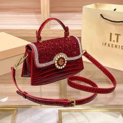 (HÀNG CAO CẤP) Túi xách nữ dáng thuyền IT Fashion cao cấp nội địa Trung sang chảnh thanh lịch đính đá lấp lánh