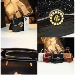 (HÀNG CAO CẤP) Túi xách nữ dáng thuyền IT Fashion cao cấp nội địa Trung sang chảnh thanh lịch đính đá lấp lánh