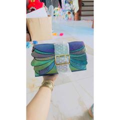 (HÀNG V.I.P ORDER LIMITED - TẶNG HỘP) - Tuyệt Đẹp Kim Cương Đính Đôi Cánh Chuồn Chuồn Da Rắn Châu Âu