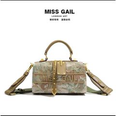 (Hàng V.I.P LIMITED) - Túi gối MISS GAIL thêu, túi đeo chéo Boston, dung lượng lớn