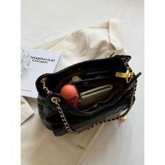 (HÀNG ĐẸP) - Túi Form Dáng Công Sở, Túi Khóa Xoay Bản To Dây Xích Hoa Trà, Túi Size 30*15*10CM