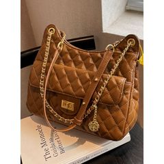 (HÀNG ĐẸP) - Túi Form Dáng Công Sở, Túi Khóa Xoay Bản To Dây Xích Hoa Trà, Túi Size 30*15*10CM