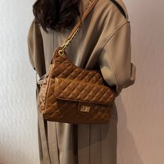 (HÀNG ĐẸP) - Túi Form Dáng Công Sở, Túi Khóa Xoay Bản To Dây Xích Hoa Trà, Túi Size 30*15*10CM