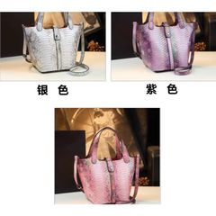 (HÀNG V.I.P ORDER) - Túi xách Nữ dáng trụ size 25 sang trong da rắn Xà Cừ 3 màu