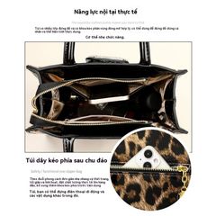 (LUXURY) - Túi xách CÔNG SỞ thiết kế thời trang Họa tiết cá sấu, dung tích lớn có khóa Size 28