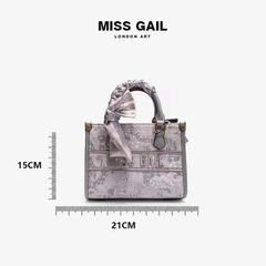 (Hàng V.I.P LIMITED) - Túi tote thêu hoa 2 MÀU tinh tế MISS GAIL sang chảnh tặng dây buộc nơ