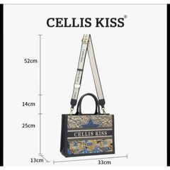 (Hàng V.I.P LIMITED - NO BOX) - Túi xách Nữ CELLIS KISS Size to 33cm Thêu tay sang trọng, thời thượng