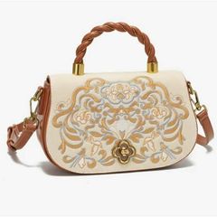 (Hàng V.I.P LIMITED - FULL BOX HÃNG IT CELLIME) - Thiết kế họa tiết thêu 8D Công nghệ mới, Màu Cam Bag Hoa Da Cam