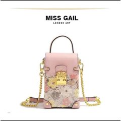 (Hàng V.I.P LIMITED - TẶNG HỘP HÃNG) - Túi xách nữ thương hiệu MISS GAIL thiết kế cốp đựng điện thoại, BST xuân