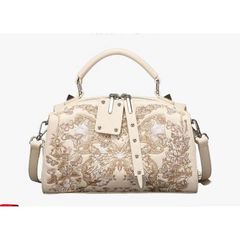 (Hàng V.I.P LIMITED - FULLBOX HÃNG) - Túi xách nữ IT.CELLIME thiết kế túi hộp họa tiết 8D, Màu kem bag, Sang trọng