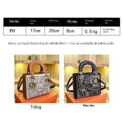 Túi đeo vai cổ điển xu hướng Size 20 thời trang mới dạng thêu, túi xách cao cấp túi đeo chéo một bên vai