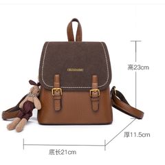 (Mua 1 Được 2) - Sét Balo nâu thương hiệu CHIJIADAISHU Retro Preppy Phong Cách Ba Lô Nữ 2025 Phong Cách Mới Hàn Quốc