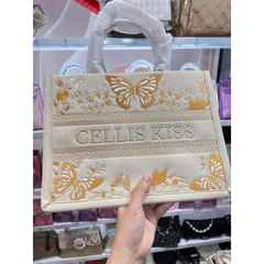 (Hàng V.I.P LIMITED - NO BOX) - Túi xách Nữ CELLIS KISS Size to 33cm Thêu tay họa tiết sang trọng, thời thượng