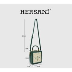 (Hàng V.I.P LIMITED ORDER) - Túi HERSANI Thêu Thủ Công Sang Trọng, Thời Thượng MÀU XANH
