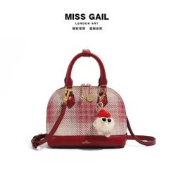 (Hàng V.I.P LIMITED) Túi xách nữ thương hiệu Miss Gail, thiết kế túi thu đông 2024 dáng boling thời thượng kèm charm