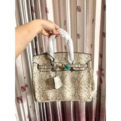 (HÀNG VIP - NO BOX) - Túi xách HỌA TIẾT DA VÂN RẮN size 30, Có Ổ Khóa, Không Dây Đeo (CHỈ CẦM TAY)