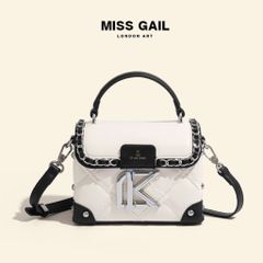 (Hàng V.I.P LIMITED) - Túi MISS GAIL thiết kế thêu hộp, Kết cấu cao cấp Thiết kế đặc biệt