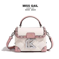 (Hàng V.I.P LIMITED) - Túi MISS GAIL thiết kế thêu hộp, Kết cấu cao cấp Thiết kế đặc biệt