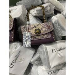(Hàng V.I.P LIMITED - FULLBOX HÃNG) - Thiết kế họa tiết IT CELLIME thêu Tím Công nghệ mới, Kẹp nách