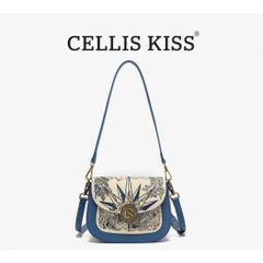 (Hàng V.I.P LIMITED ORDER) - Túi xách Nữ CELLIS KISS sang trọng tinh tế, thêu xanh