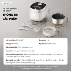 Nồi cơm điện Bear 1.5L RC-4H40Y