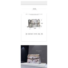 (HÀNG V.I.P ORDER) - Túi xách Nữ khóa thoi Silver đính đá Size 23 thanh lịch sang trọng da rắn