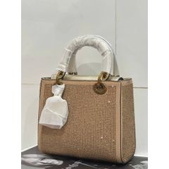(LIMITED) - Túi xách Nữ dáng vuông đính Kim Tuyến Vàng Size 20 Sang Trọng