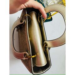 (LIMITED) - Túi xách Nữ dáng vuông đính Kim Tuyến Vàng Size 20 Sang Trọng