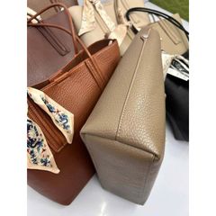 Túi xách nữ công sở da bò 7 màu tặng kèm nơ size 30, đựng vừa giáo án, A4