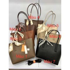 Túi xách nữ công sở da bò 7 màu tặng kèm nơ size 30, đựng vừa giáo án, A4